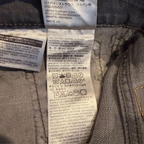 Levi's 513 Slim Straight Gray Wash Jeans Men's denim size 28 x 30 - Picture 7 of 12